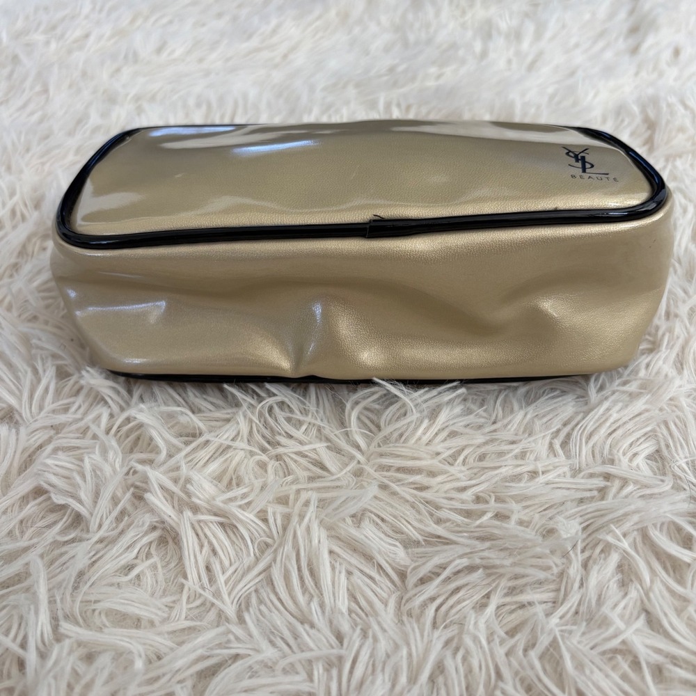 YSL Beaute Makeup‎ Bag Cosmetic Pouch Gold Travel Accessory - Picture 5 of 7